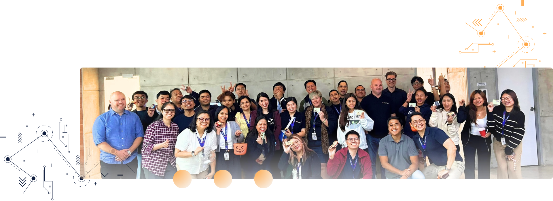 The OutForce team celebrating together at the Manila office
